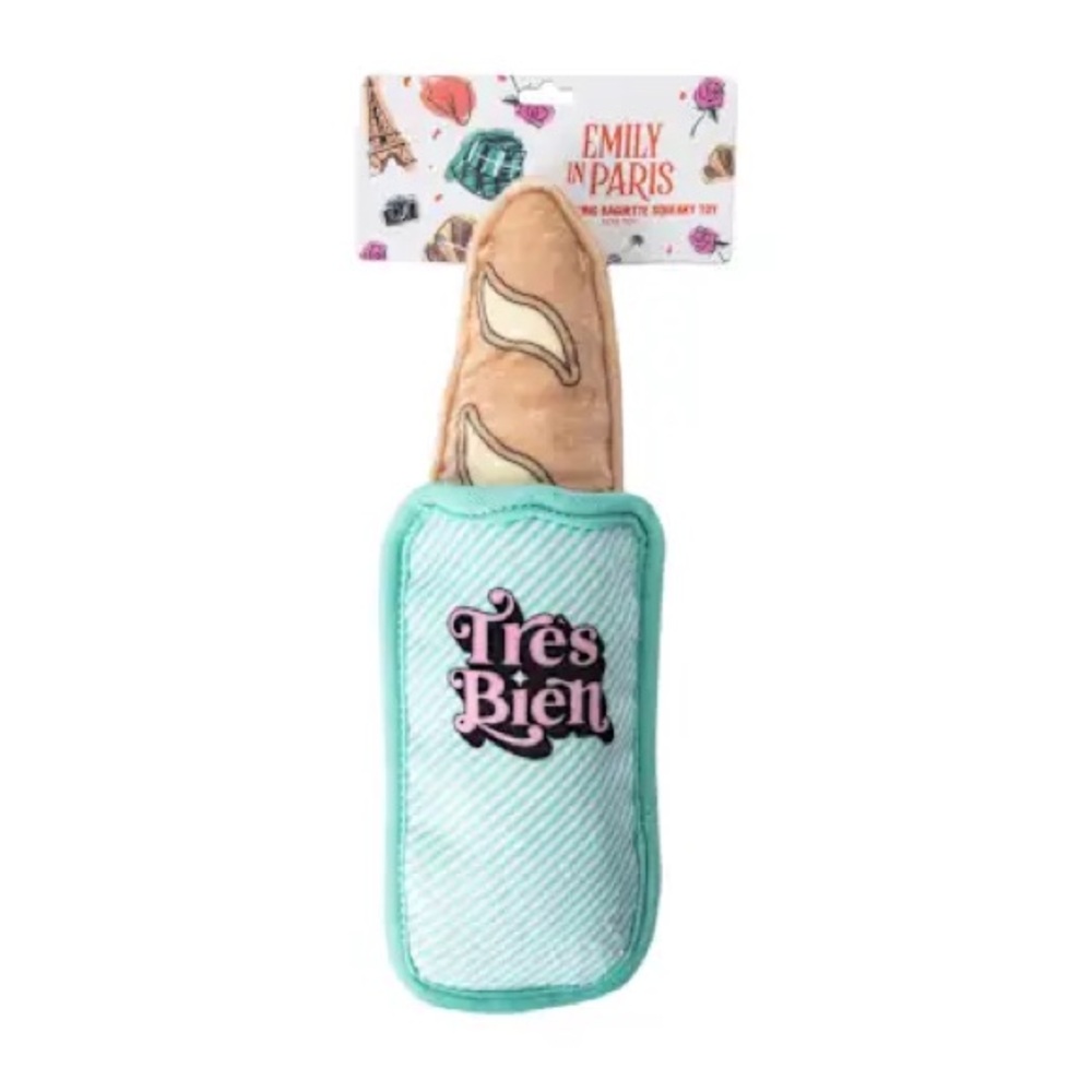 Netflix Emily In Paris Nesting Baguette Pet Squeak Dog Toy